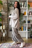 Sander Pull Tie Fine Knit Mocha Marl